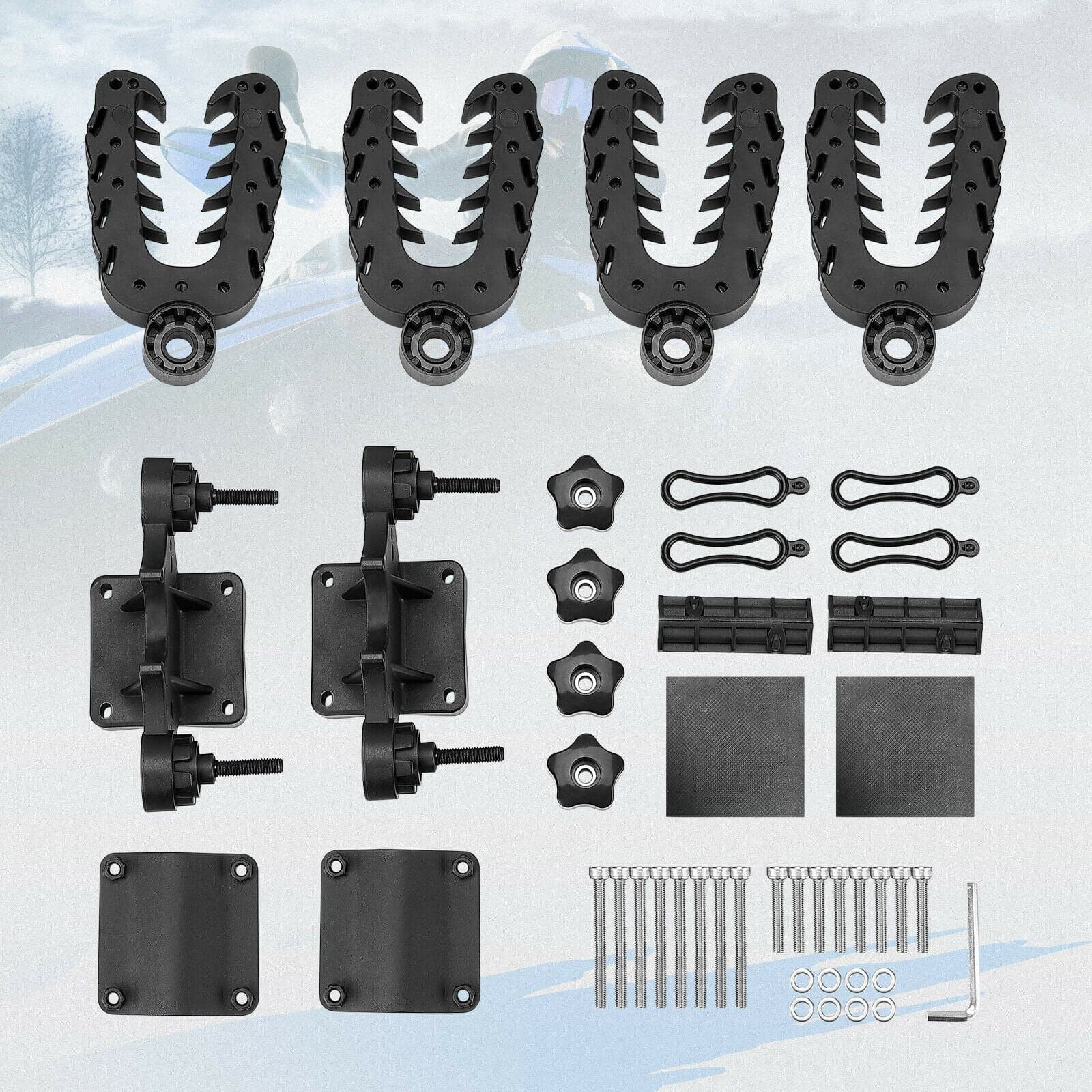 Photo of UTV ATV Double U-bracket Mount Grip by Kemimoto - Premium for UTVs / Side by Sides