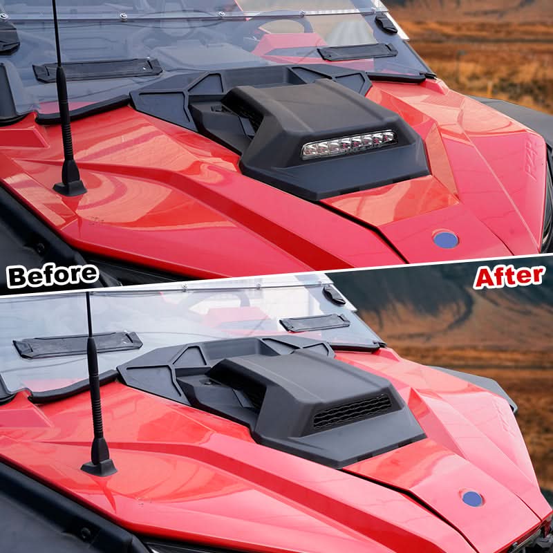 Photo of Kemimoto Hood Scoop with LED Spotlight for Polaris RZR PRO XP/ XP4 by Kemimoto - Premium for UTVs / Side by Sides