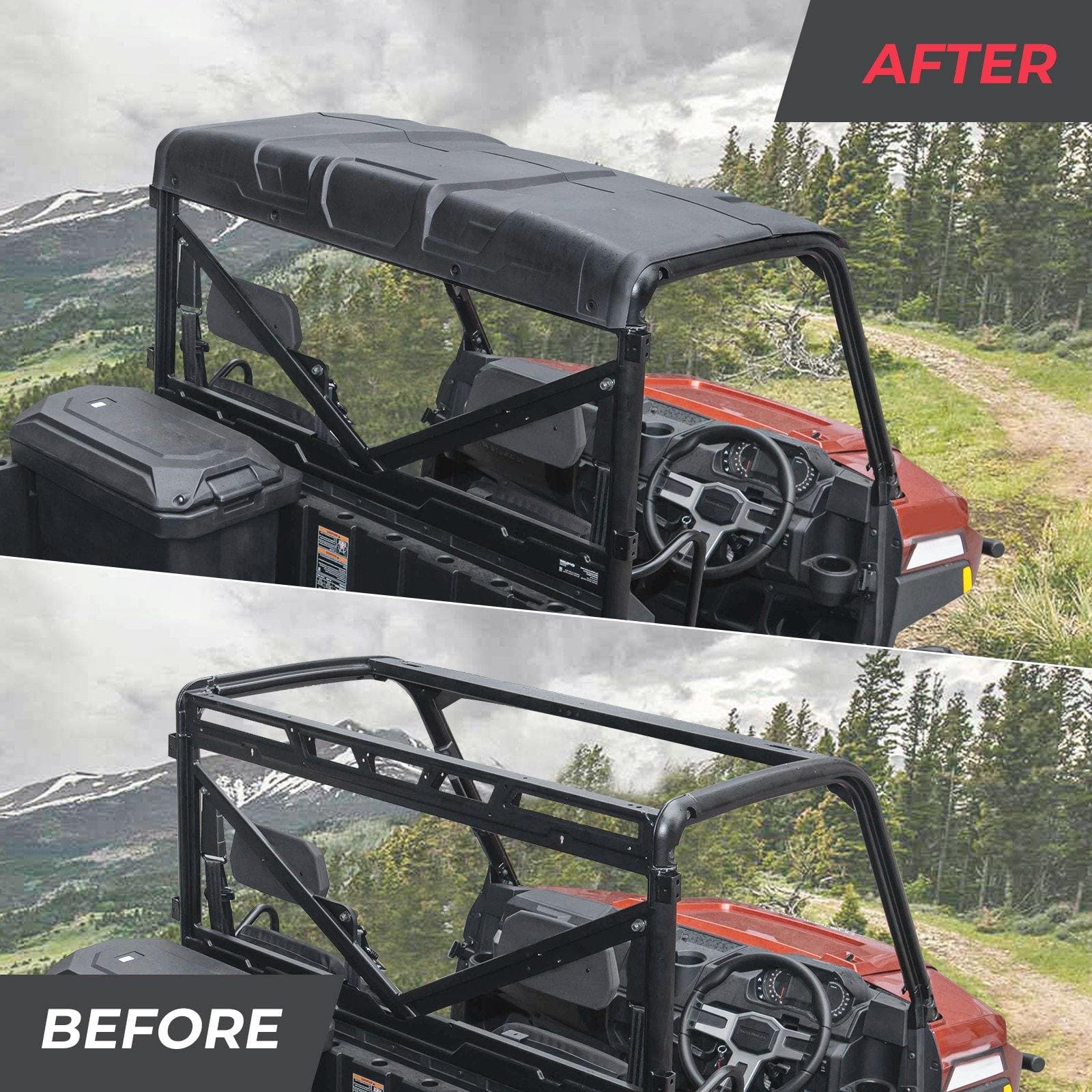 Photo of Plastic Hard Roof 3-Seat for Polaris Ranger XP 1000/ 1000/ XP 900 by Kemimoto - Premium for UTVs / Side by Sides