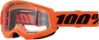 100% Strata 2 Junior Goggles - Neon Orange Clear Lens