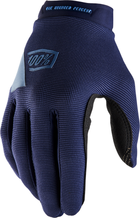 100% Ridecamp Women's Riding Gloves - Navy/Slate, Small