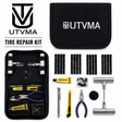 UTV tire repair kit with tools, plugs and carrying case