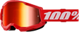 100% Strata 2 Junior Goggles - Red Mirror Red Lens