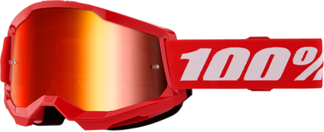 100% Strata 2 Junior Goggles - Red Mirror Red Lens