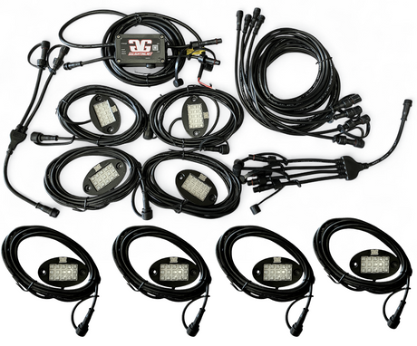 Revo 8 Piece RGB Bluetooth Rock Light Kit