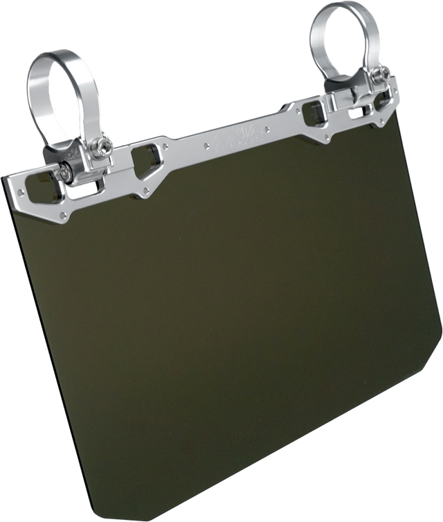 Photo of 12" X 8" NARROW MOUNT SUN VISO W/TINTED SHIELD- SILVER by AXIA - Premium Mounts/Brackets for UTVs / Side by Sides