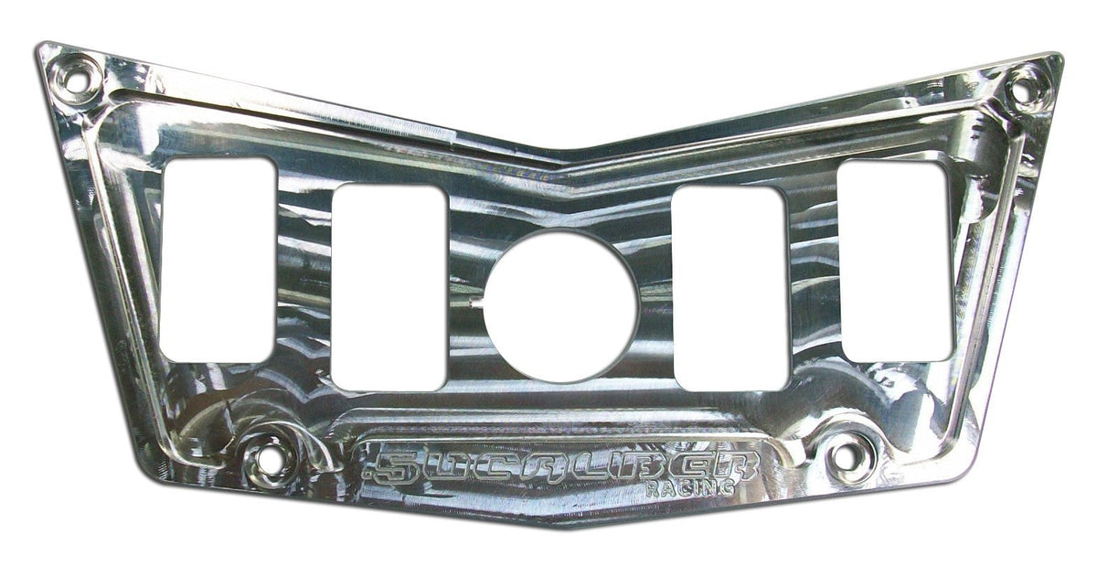 50 Caliber Racing 4-Switch Billet Aluminum Dash Panel for Polaris RZR