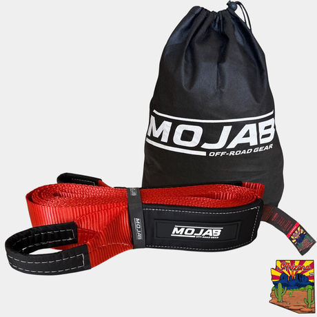 Photo of 4'' x 30' Tow Strap / Winch Strap (Lifetime Warranty) by MOJAB OFFROAD - Premium Tow Strap for UTVs / Side by Sides