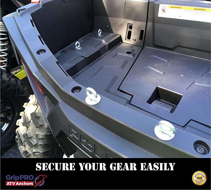 Photo of Dirt Warrior Accessories - GripPRO Anchors to fit Polaris Lock & Ride Tie Down Anchors Made to fit RZR, Set of 4 by Dirt Warrior Accessories - Premium for UTVs / Side by Sides