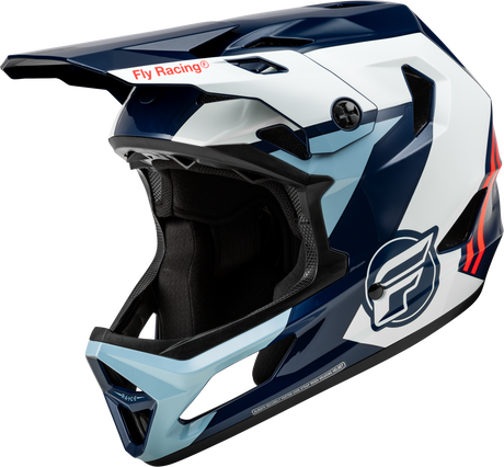Photo of RAYCE BICYCLE HELMET RED/WHITE/BLUE MD by FLY RACING - Premium Helmets for UTVs / Side by Sides