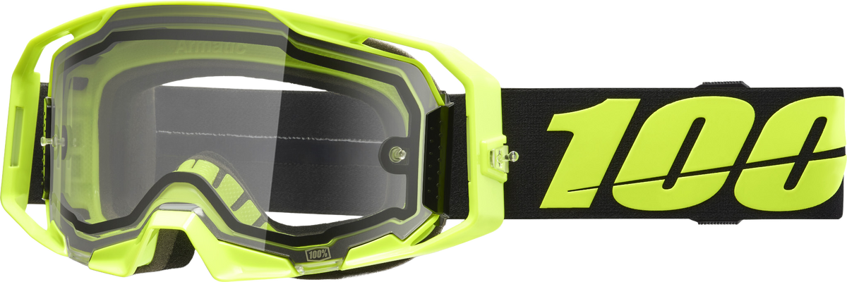 100% ARmatic Enduro Moto Goggles - Neon Yellow Clear