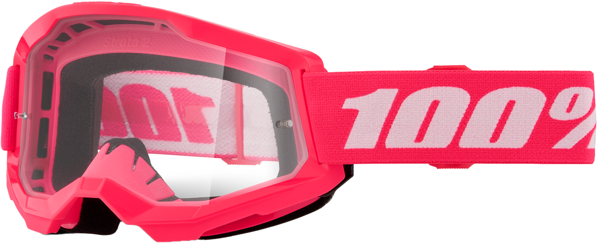 100% Strata 2 Goggles - Pink Clear Lens