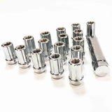 50 Caliber Racing Chrome Locking  Lug Nuts - 16 Pack