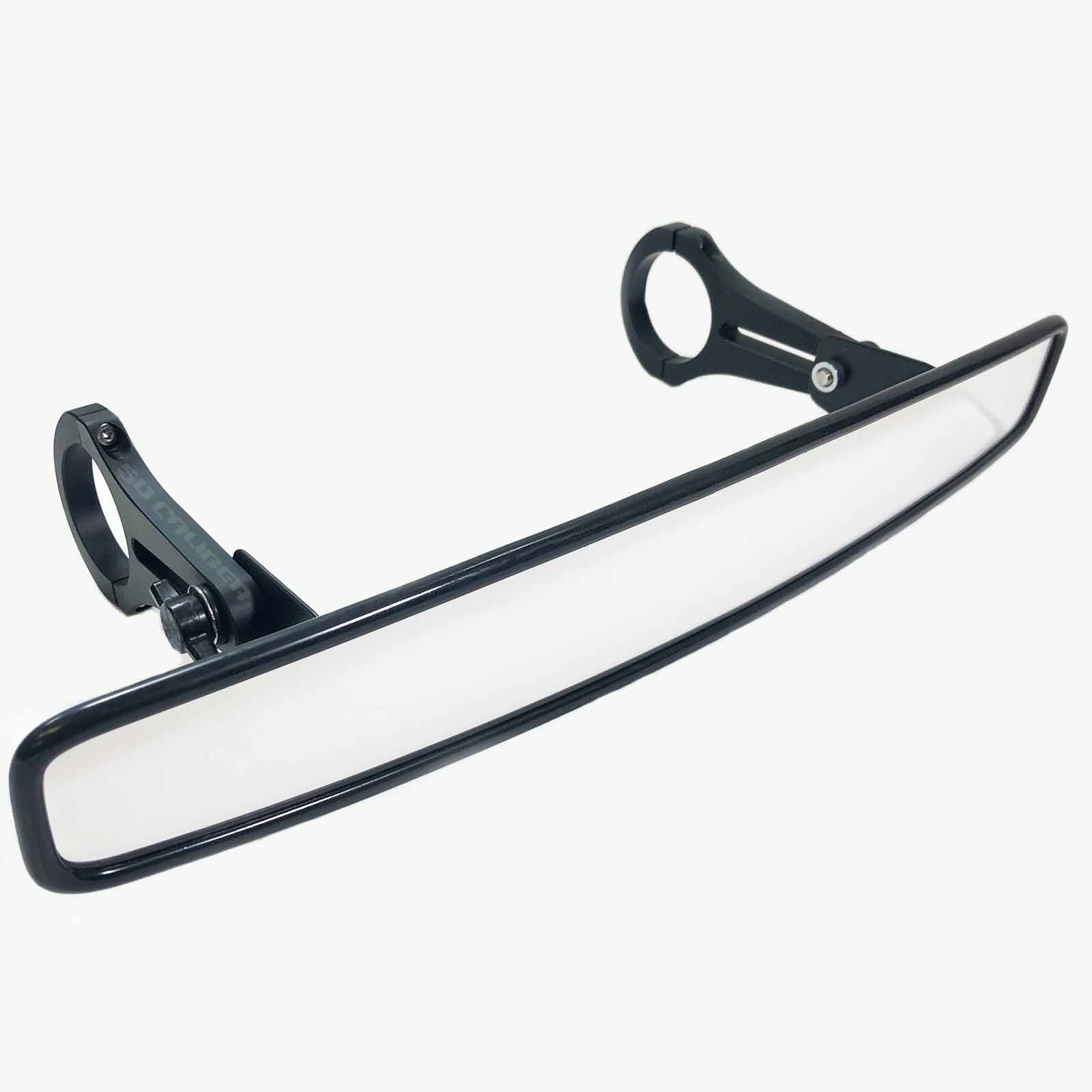 15" Convex UTV Rear View Mirror - Doubled Field of View + Clamp Mount (1.75" & 2" Tubing)