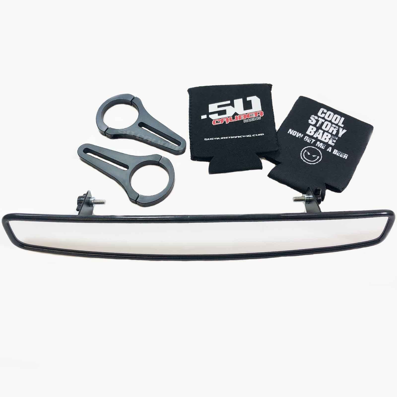 15" Convex UTV Rear View Mirror - Doubled Field of View + Clamp Mount (1.75" & 2" Tubing)