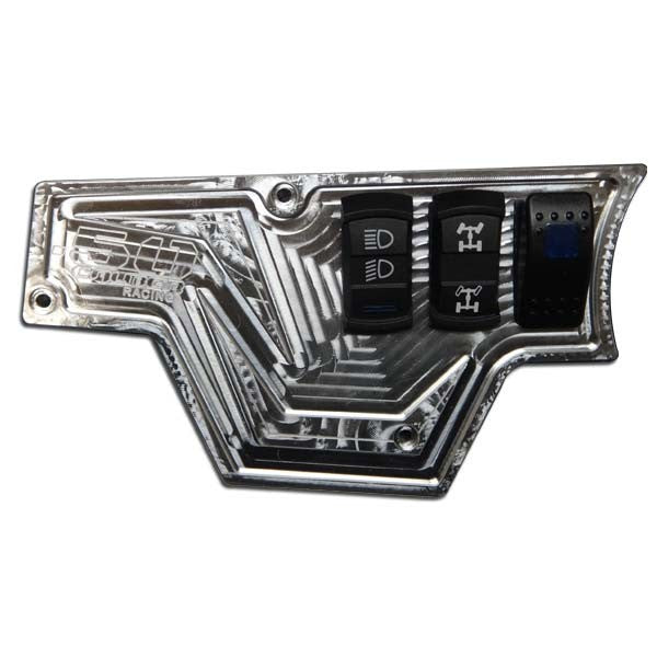 50 Caliber Racing XP 1000 6 Switch Dash Panel (Only) Silver