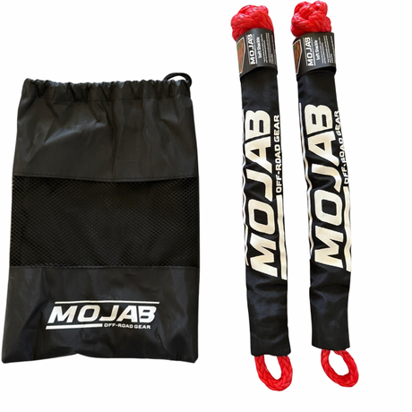 Photo of Soft Shackle 3/8'' x 22” with sleeve and bag (Set of 2 Shackles) (Lifetime Warranty) by MOJAB OFFROAD - Premium Soft Shackle for UTVs / Side by Sides