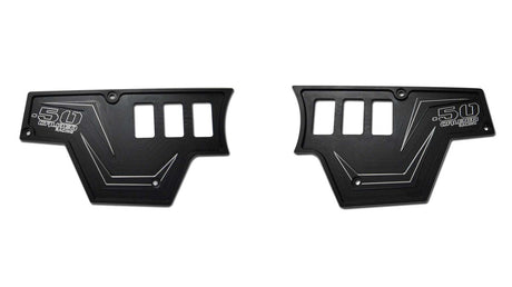 50 Caliber Racing Polaris RZR XP1000 6-Switch CNC Billet Dash Panel - Panel Only, Black Powdercoat (2 & 4 Door)