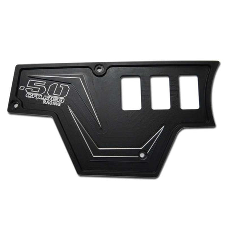 50 Caliber Racing Polaris RZR XP1000 6-Switch CNC Billet Dash Panel - Panel Only, Black Powdercoat (2 & 4 Door)