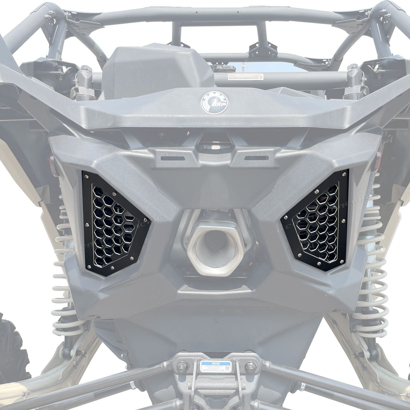 50 Caliber Racing Billet Rear Grille Bezels for Can-Am X3 (2 & 4 Seat Models)