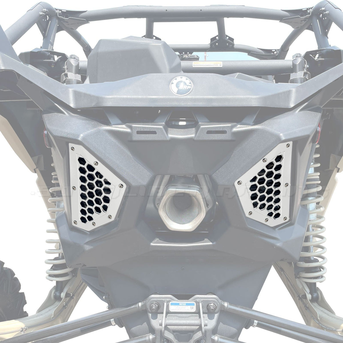 50 Caliber Racing Billet Rear Grille Bezels for Can-Am X3 (2 & 4 Seat Models)