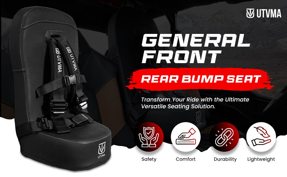 Photo of General Front/Rear Bump Seat (2016-2025) by UTV Mountain Accessories - Premium Bump Seats for UTVs / Side by Sides