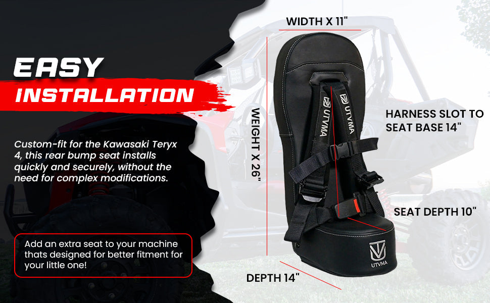 Kawasaki Teryx 4 Rear Bump Seat (2012-2025)
