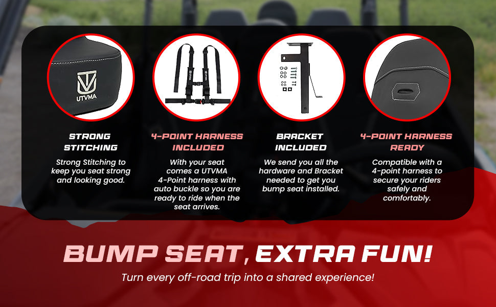 Photo of Maverick Trail Bump Seat (2018-2025) by UTV Mountain Accessories - Premium Bump Seat for UTVs / Side by Sides