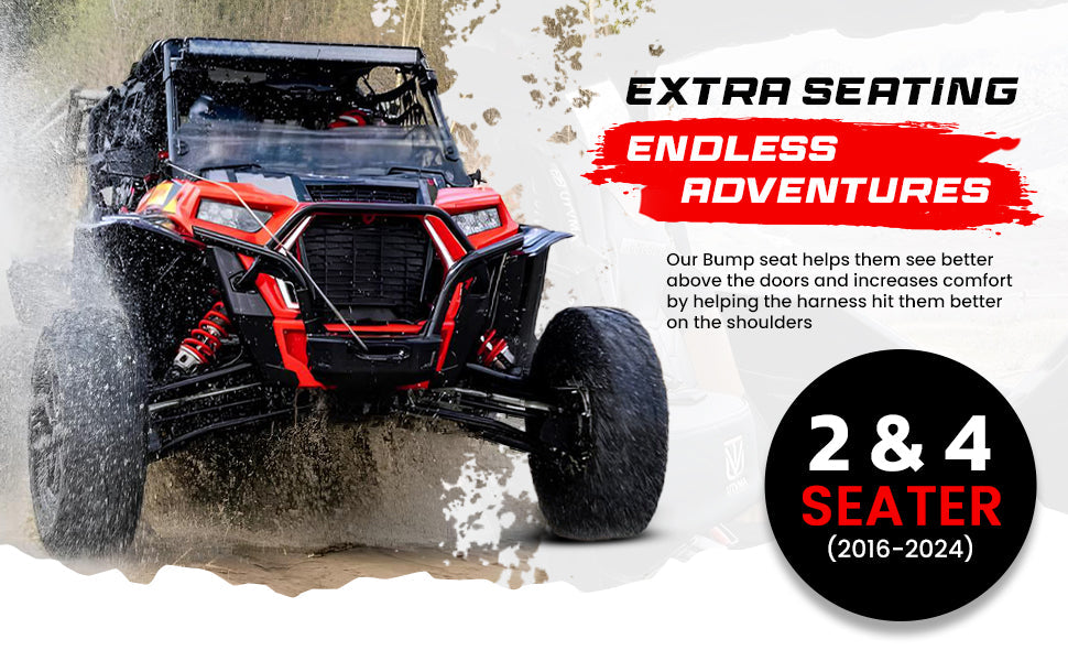 Photo of General Front/Rear Bump Seat (2016-2025) by UTV Mountain Accessories - Premium Bump Seats for UTVs / Side by Sides