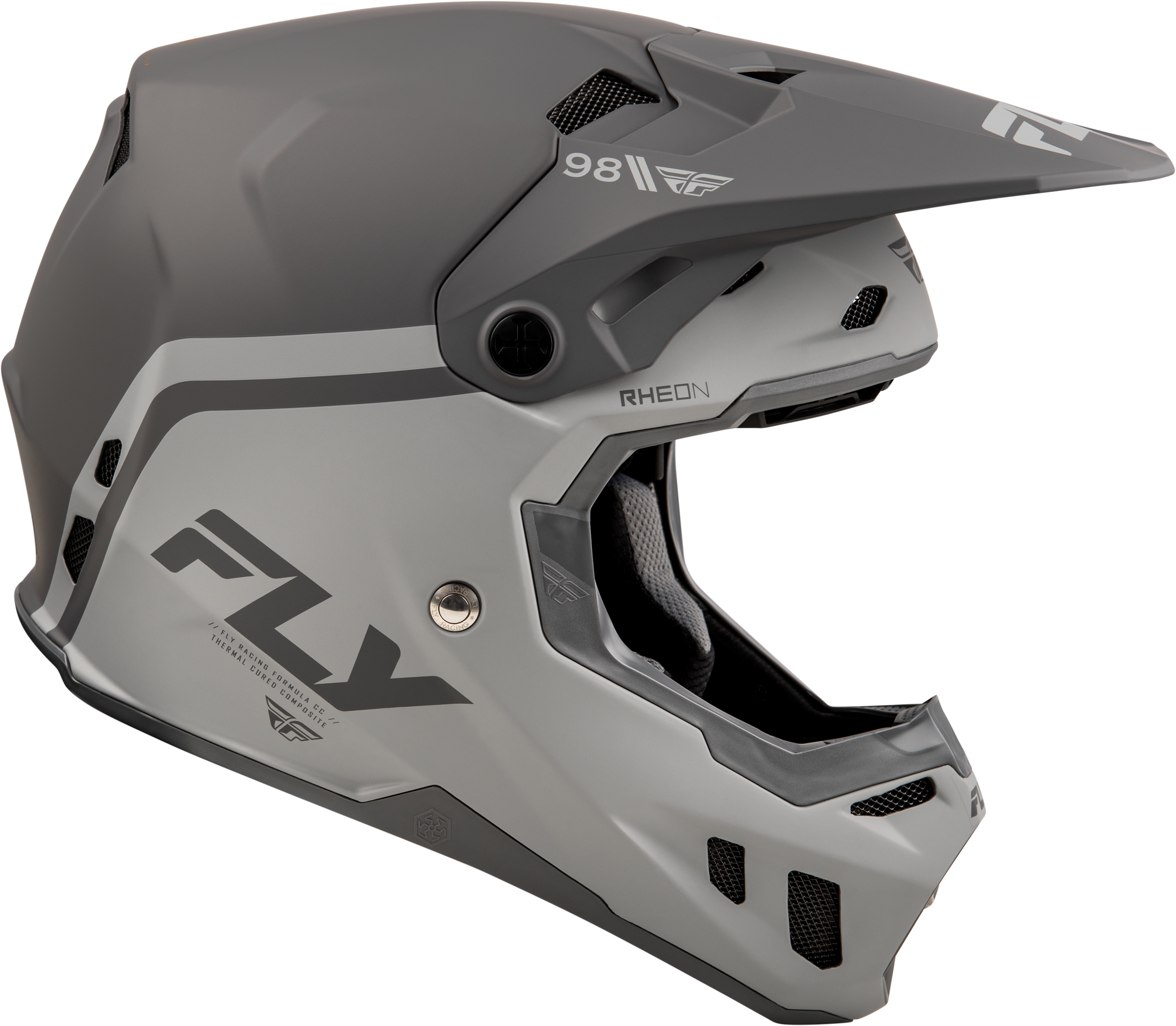 Photo of FORMULA CC OBJECTIVE HELMET MATTE BLACK/GREY LG by FLY RACING - Premium Helmets for UTVs / Side by Sides