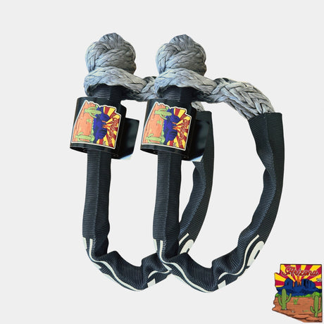 Photo of Soft Shackle 3/8'' x 22” with sleeve and bag (Set of 2 Shackles) (Lifetime Warranty) by MOJAB OFFROAD - Premium Soft Shackle for UTVs / Side by Sides