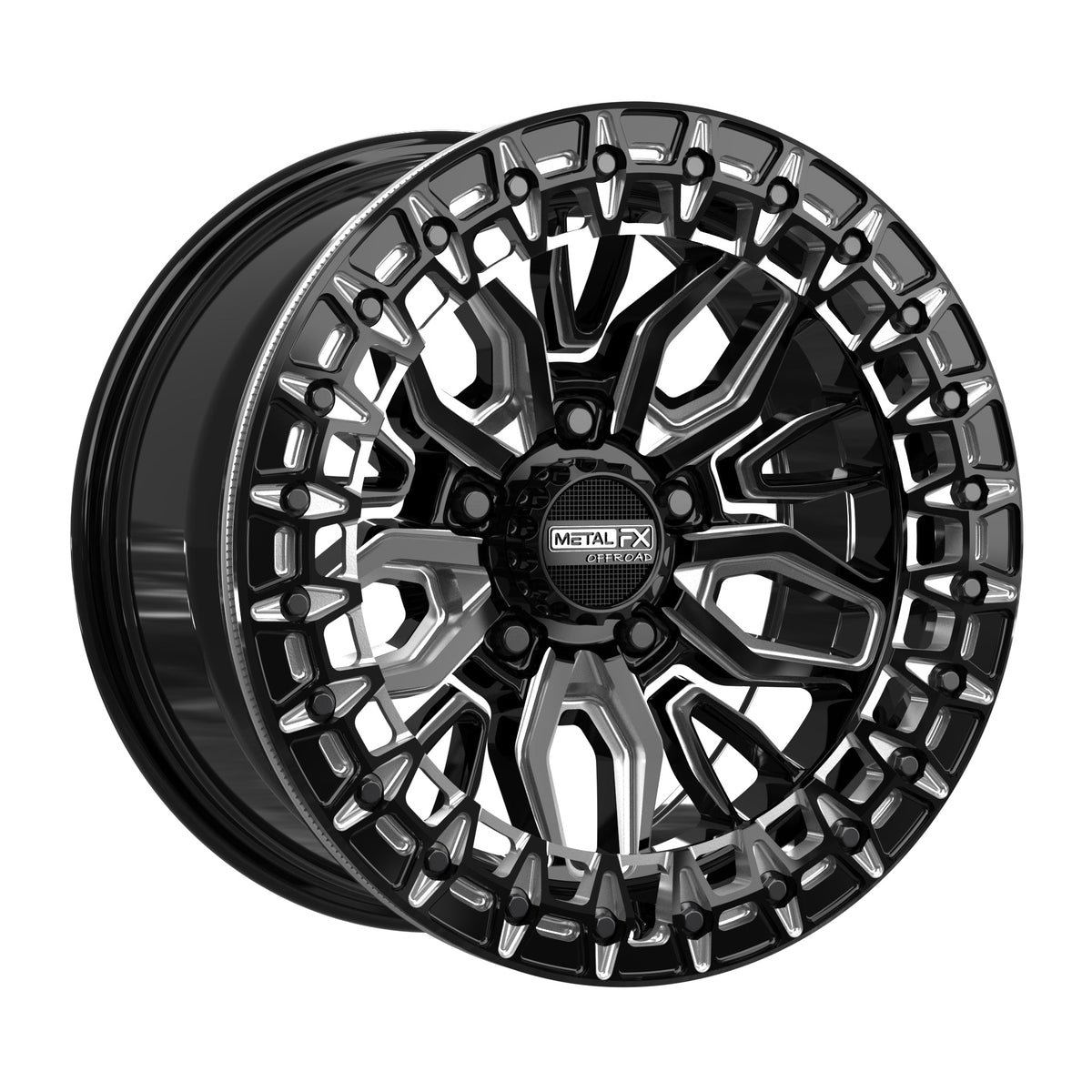 Mayhem R Beadlock Wheel | Gloss Black Contrast Cut