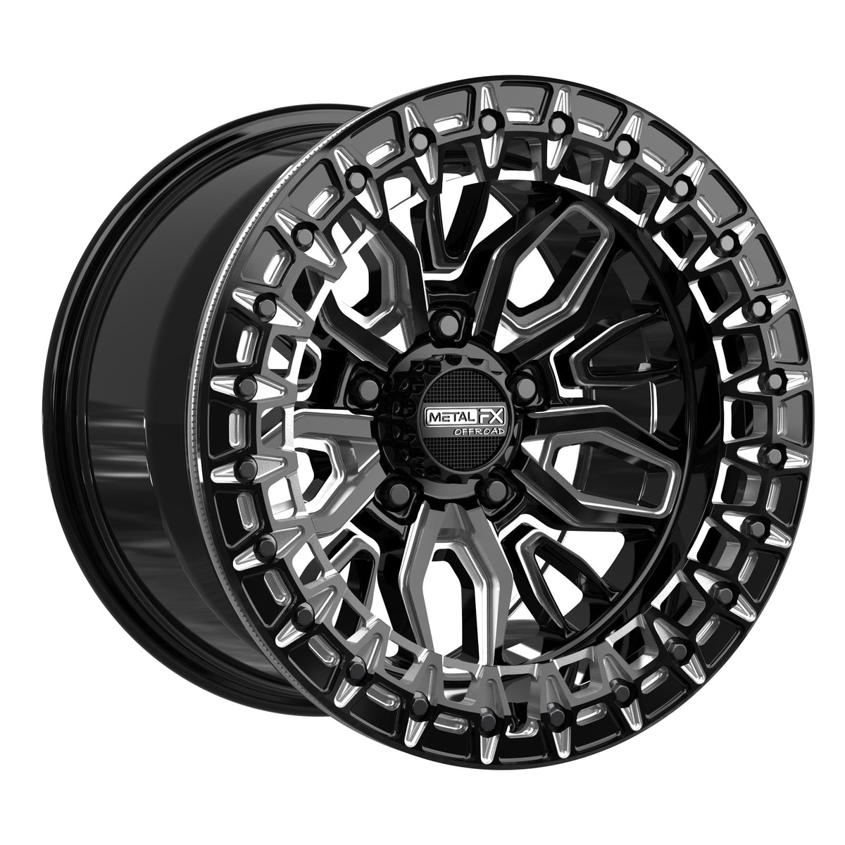Mayhem R Beadlock Wheel | Gloss Black Contrast Cut