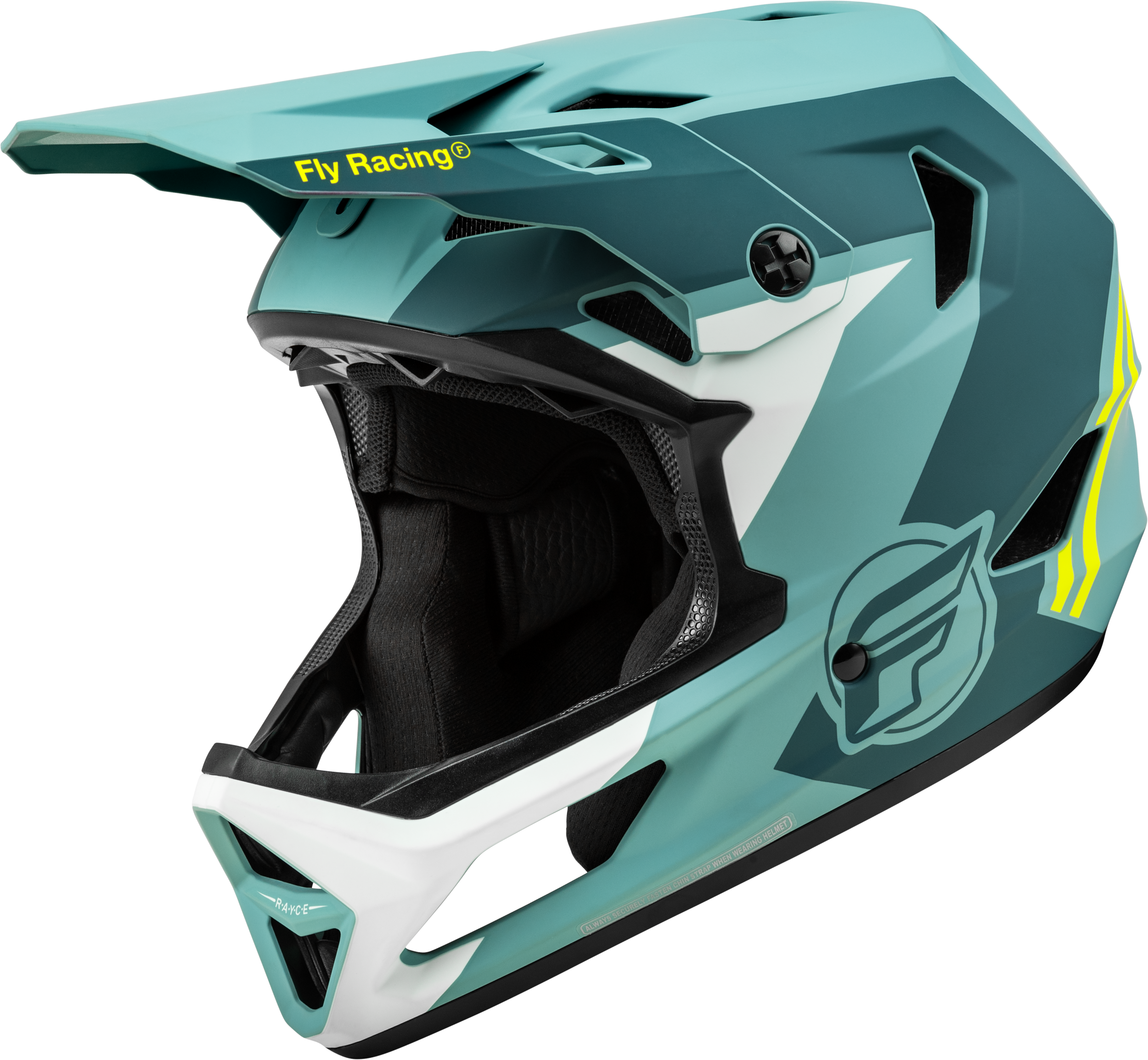 Photo of RAYCE BICYCLE HELMET MATTE BLUE STONE/HI-VIS MD by FLY RACING - Premium Helmets for UTVs / Side by Sides