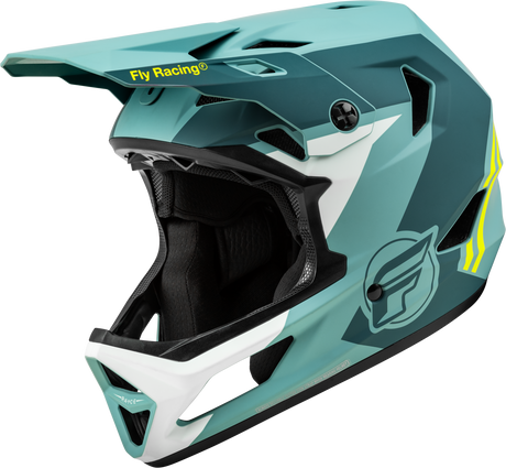 Photo of RAYCE BICYCLE HELMET MATTE BLUE STONE/HI-VIS SM by FLY RACING - Premium Helmets for UTVs / Side by Sides