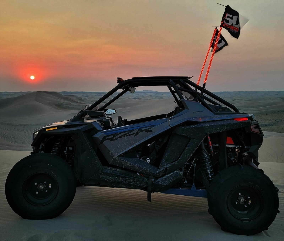 PAIR of 50 Cal Spiral LED Lighted Whips with Bluetooth App Control - 50 Caliber Racing image 14