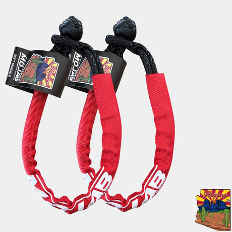 Photo of Soft Shackle 1/4'' x 24'' with sleeve and bag (Set of 2 Shackles) (Lifetime Warranty) by MOJAB OFFROAD - Premium for UTVs / Side by Sides