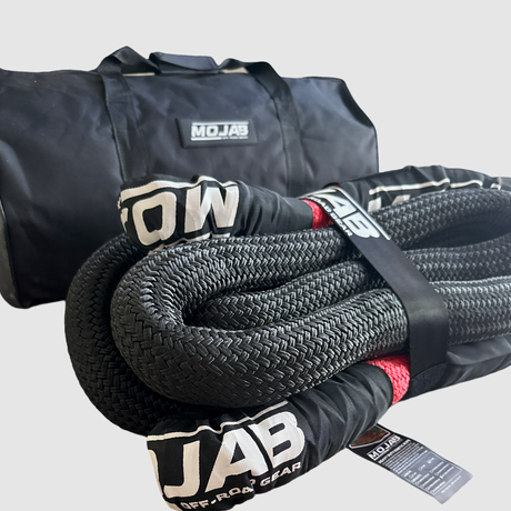 Photo of 1 1/2” x 30' Kinetic rope with storage bag (Lifetime Warranty) by MOJAB OFFROAD - Premium Kinetic rope for UTVs / Side by Sides