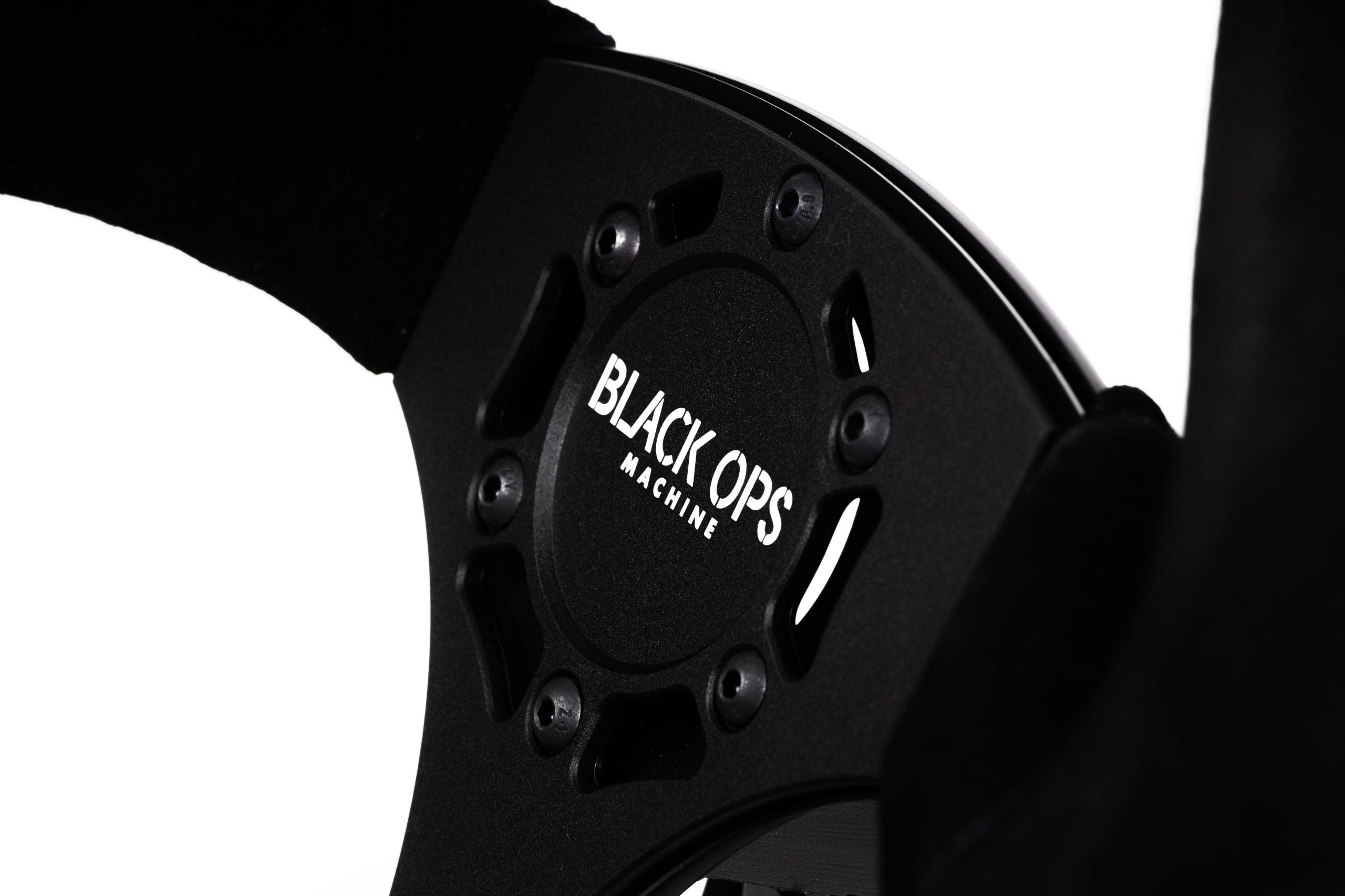 Black Ops Machine Classic Suede UTV Steering Wheel - 350MM