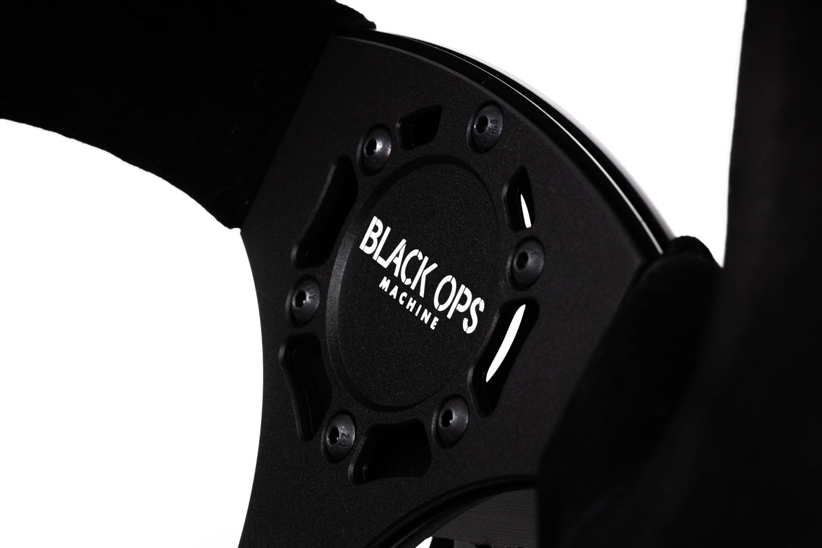 Black Ops Machine Classic Suede UTV Steering Wheel - 350MM