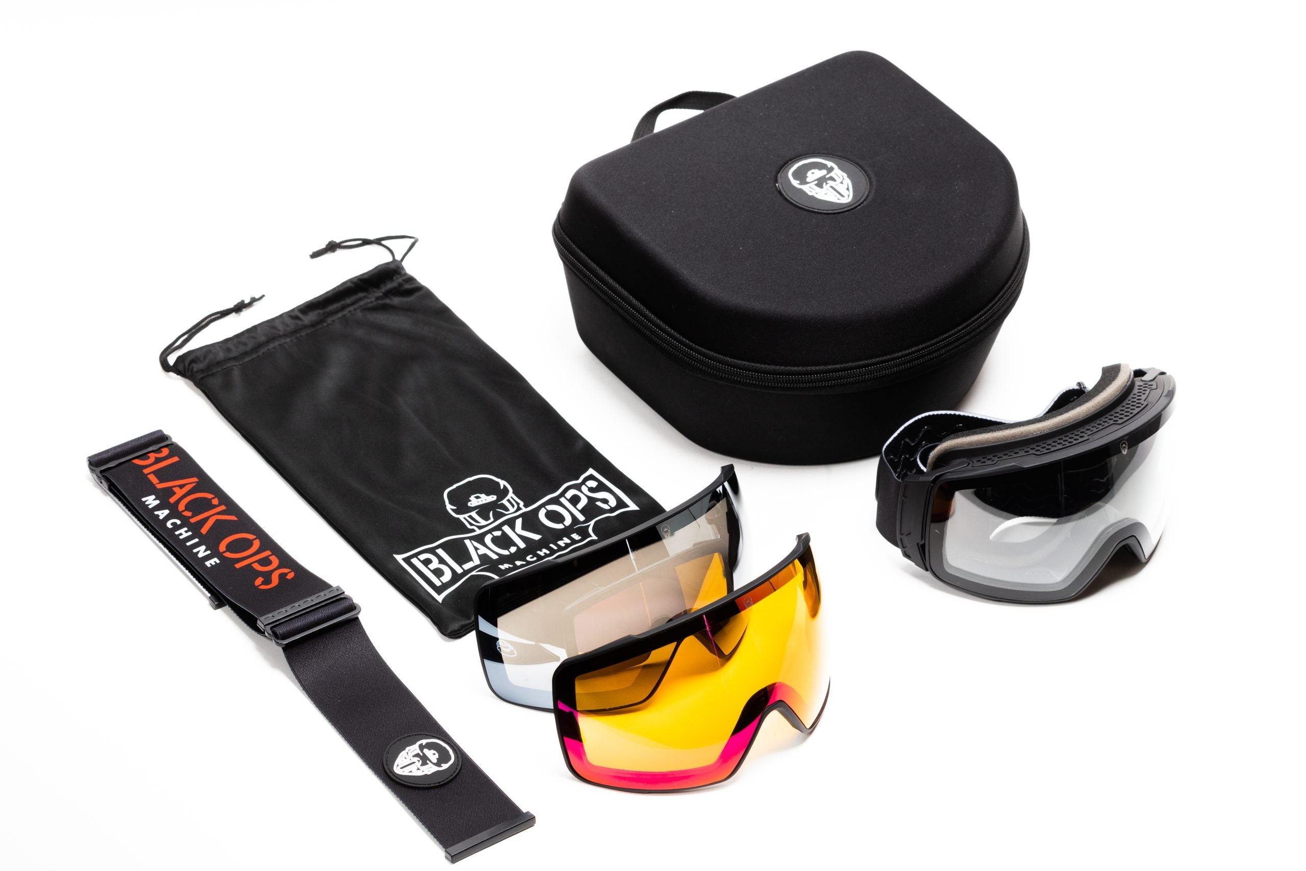 Black Ops Machine Toric Magnetic Goggles - 3 Magnetic Lenses + Dual Strap + Carrying Case (UTV / Snow)