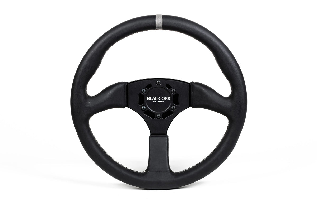 Black Ops Machine Classic Leather UTV Steering Wheel - 350MM