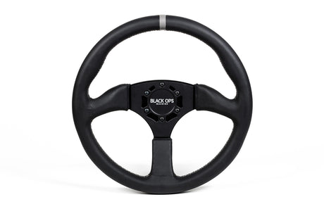 Black Ops Machine Classic Leather UTV Steering Wheel - 350MM