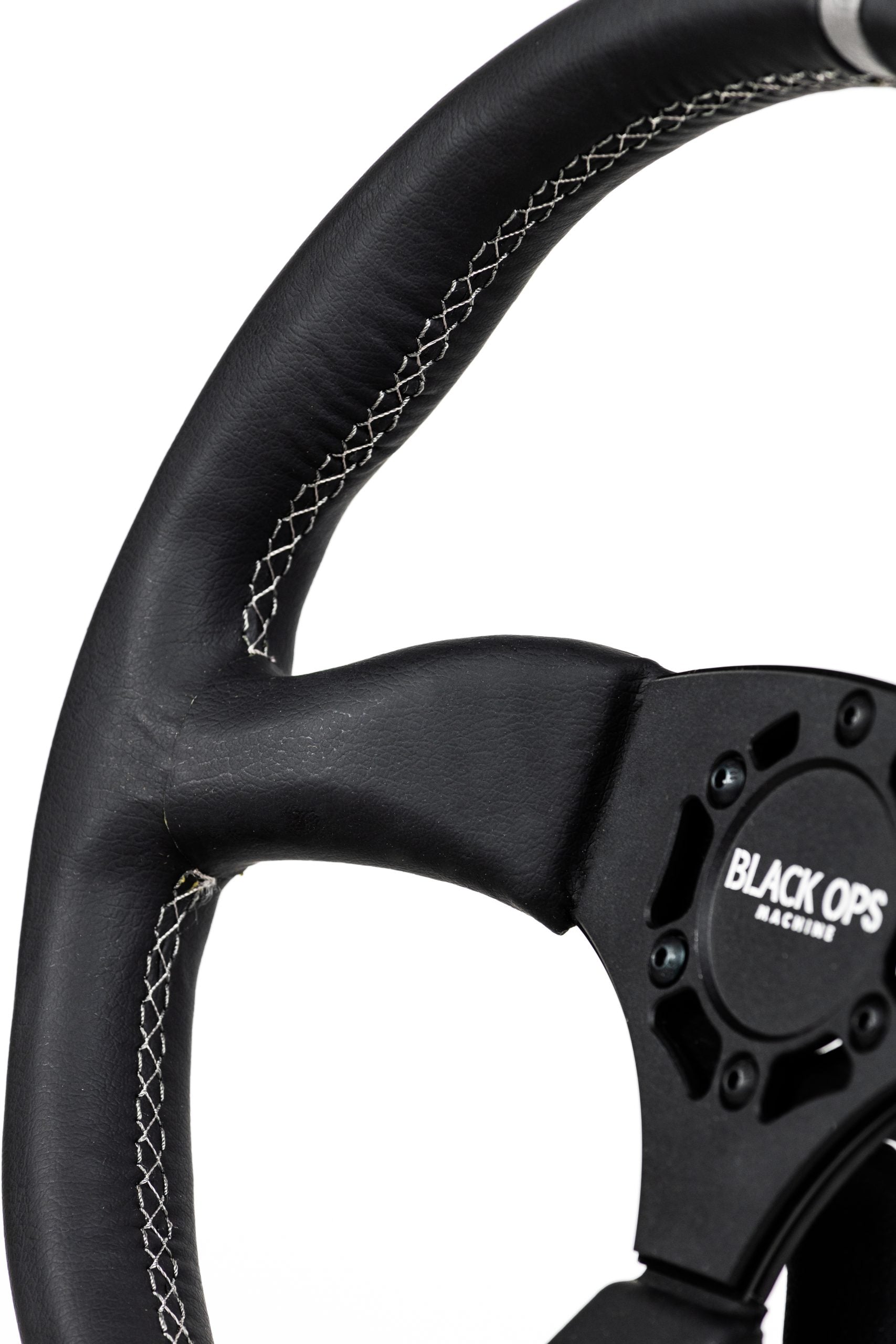 Black Ops Machine Classic Leather UTV Steering Wheel - 350MM