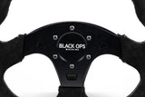 G19 D-Shape Suede UTV Steering Wheel - Extra Clearance + 6061-T6 Aluminum Center (330mm / Universal Fit)