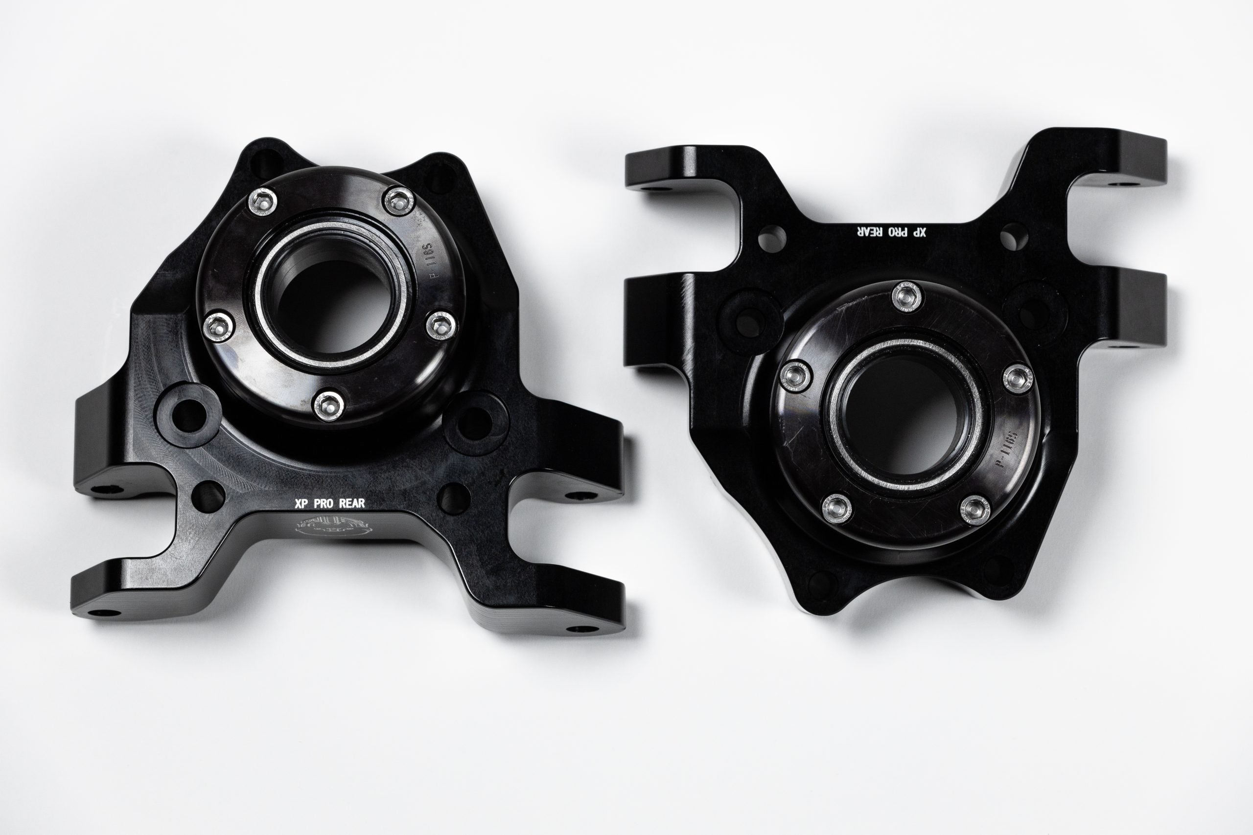 Polaris RZR XP Pro Rear Knuckles - 6061 Billet Aluminum, Sealed Bearing Carrier, Direct Bolt-In (Sold in Pairs)