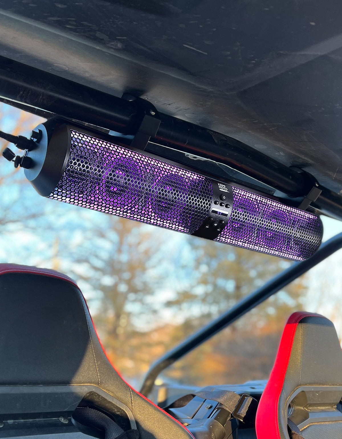 Photo of RGB UTV Soundbar, 28" SXS Speaker for Can Am Maverick X3/ RZR w/ 1.56"- 2.25" Roll Bar by Kemimoto - Premium for UTVs / Side by Sides