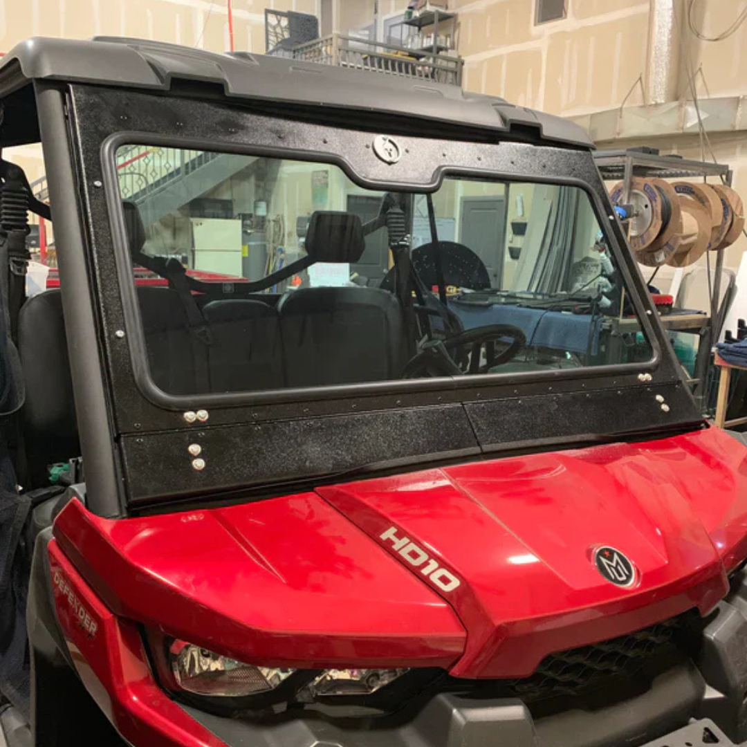 Photo of Can-Am Defender Full Glass Windshield (2015+) by Dirt Warrior Accessories - Premium Windshields for UTVs / Side by Sides