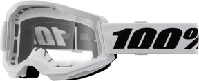100% Strata 2 Goggles - White Clear Lens