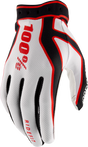 100% Ridefit Riding Gloves - Grey/Black, Small
